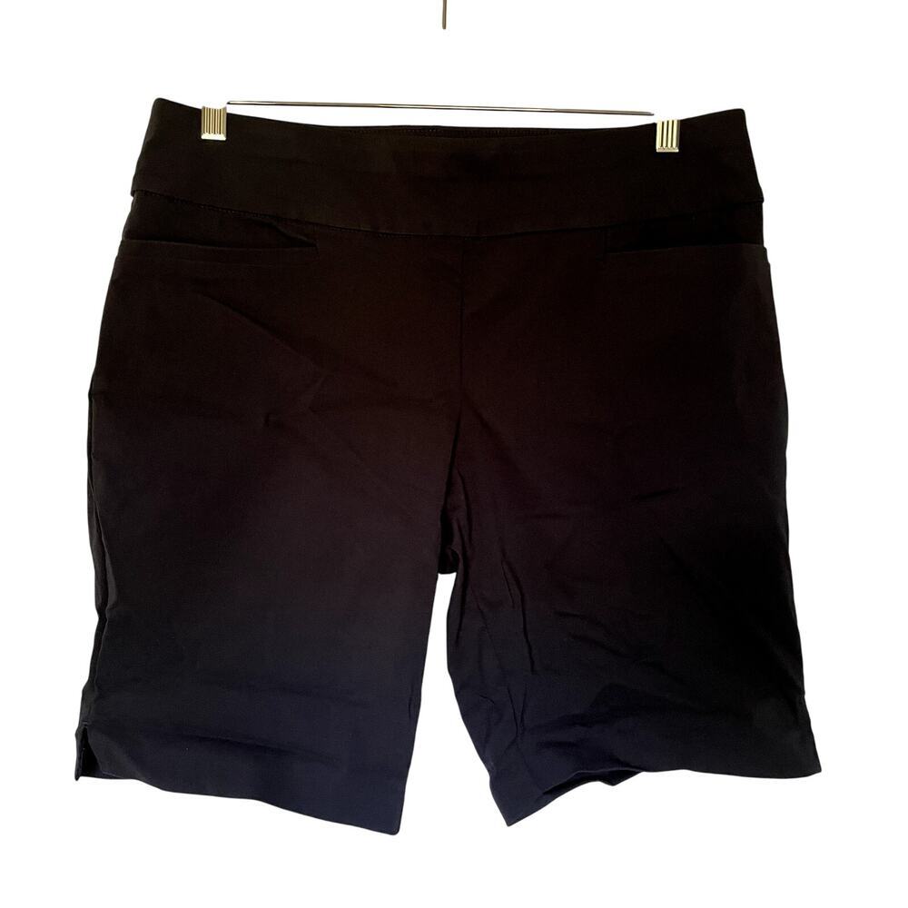 Christopher and Banks Signature Slimming petite women's 12P navy rayon shorts